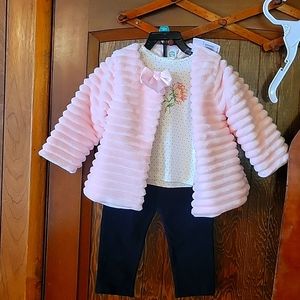 Pink and black Dressy 18 month little girl set